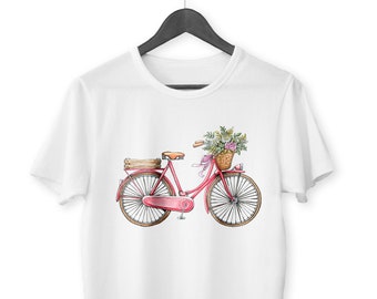 Retro Pink Bike Organic Unisex T-Shirt