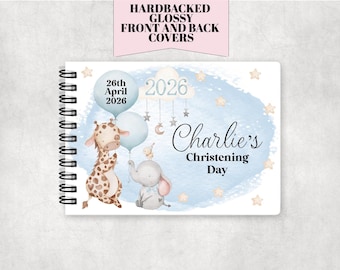 Personalised Christening Guest Book – Hardbacked A5 Memory Album