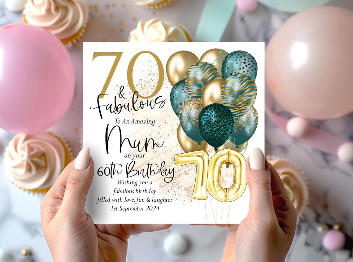 Mum 70th Birthday Card - Mummy Mam Mom Grandma Gran Granny Nan Nana ...