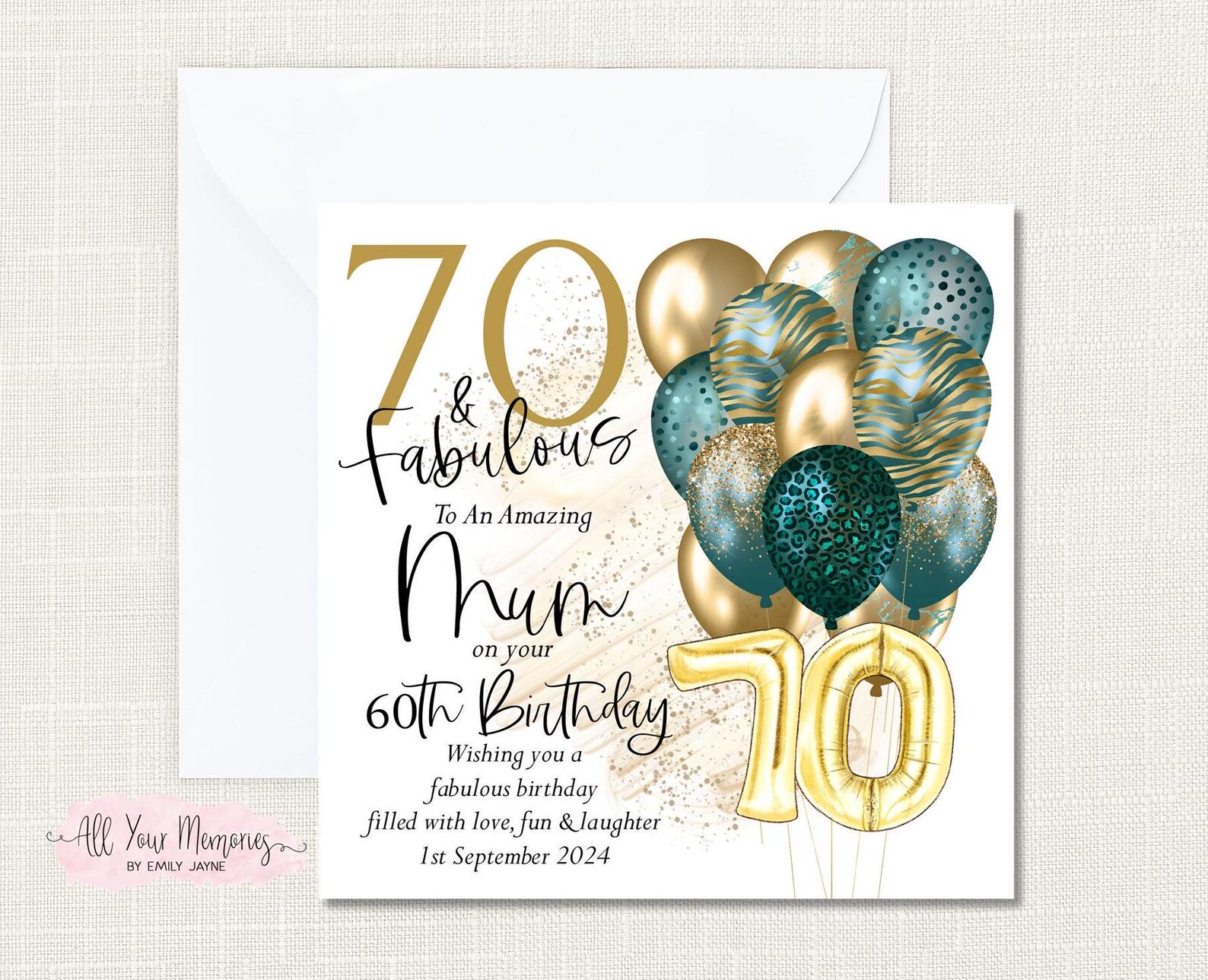 Mum 70th Birthday Card - Mummy Mam Mom Grandma Gran Granny Nan Nana ...