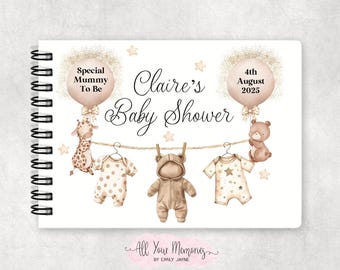 Personalised Baby Shower Guest Book | Handmade Keepsake Album