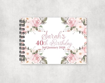Personalised Birthday Guest Book | Memory & Photo Album | 30th, 40th, 50th, 60th, 70th, 80th, 90th, 100th Birthday Keepsake