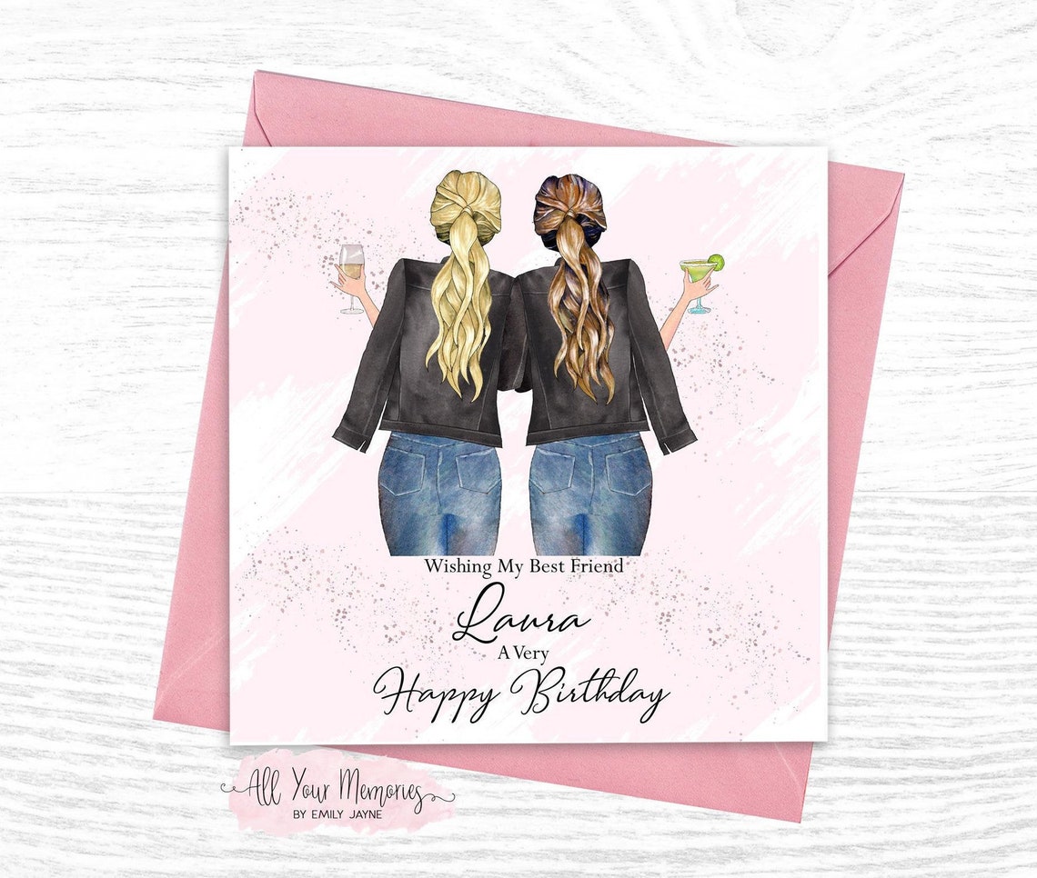 Personalised Best Friend Birthday Card Etsy UK