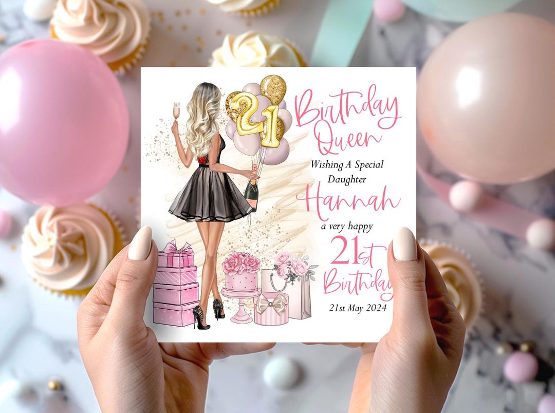Personalized 21st Birthday Card For Daughter Granddaughter Niece Or Sister 862701