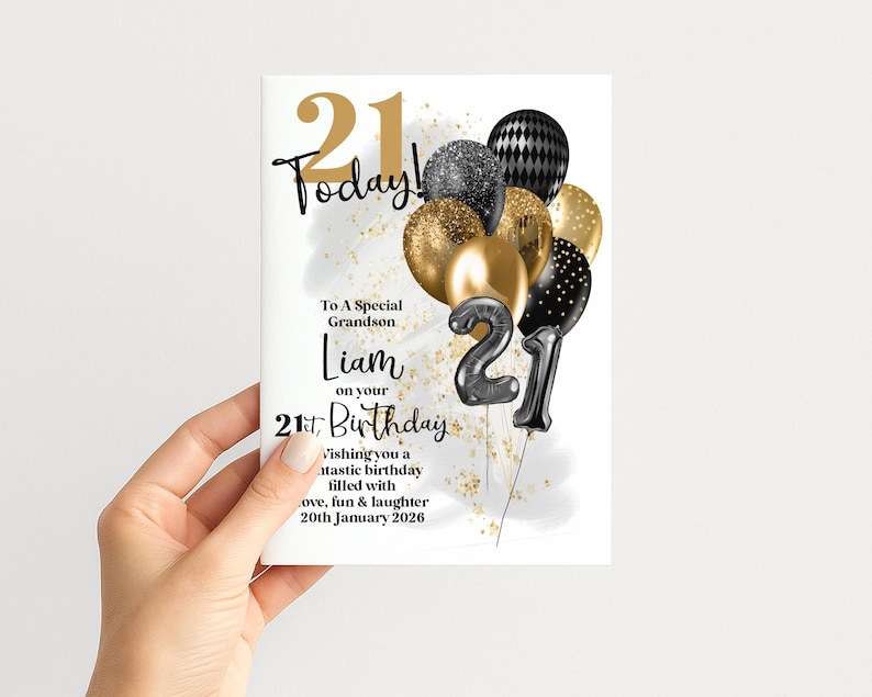 Personalised 21st Birthday Card For Son, Grandson, Nephew, Brother image 4