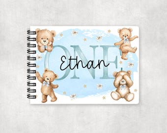 Personalised 1st Birthday Guest Book, Photo Album, Hardbacked Memory Book