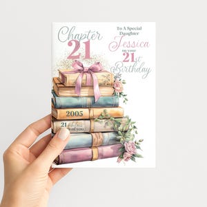 Chapter 21 Birthday Card for her, Sister, Daughter, Granddaughter, Friend, Sister In Law, 21st Birthday Card, Twenty One, 2005, Book Card, zdjęcie 4