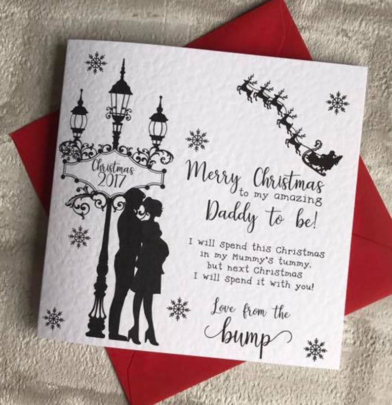 Merry Christmas Daddy Love From The Bump Card Tomap Handmade Products Stationery