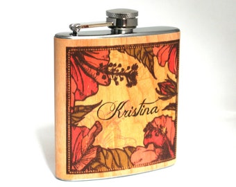 Bridemaid gift flask.  Women's feminine flask. Bridesmaid proposal
