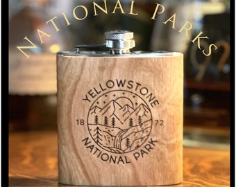 Nation Park Flask - Wood gift flask