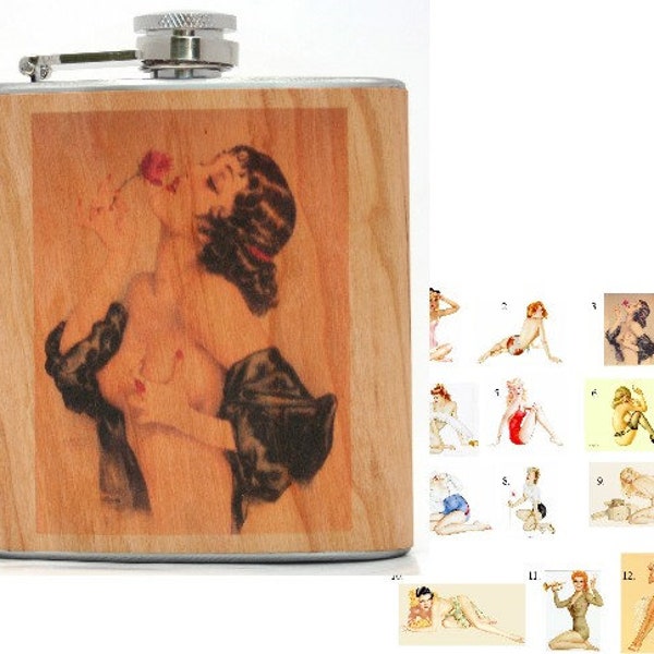 Pin-up girl flask. XXX