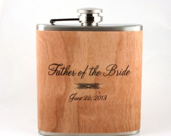 Unique father-of-the bride gift flask or father-of the-groom flask