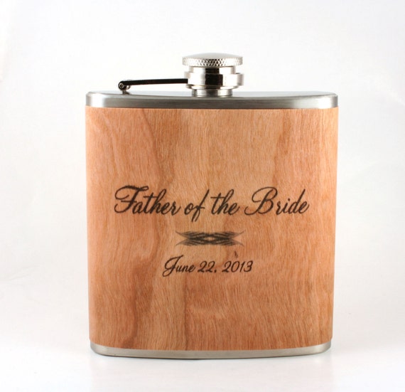 Unique father-of-the bride gift flask or father-of the-groom flask