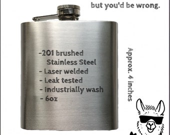 Blank flask, DIY flask, Plain flask, stainless steel flask, blanks, flask supplies, hip flask