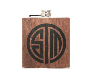Flask League of Legends style wood  flask . Unique gift for TSM style