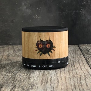 Zelda Bluetooth Speaker: Majora&#39;s Mask Cherry Wood Nintendo Gift
