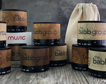 Altoparlante Bluetooth personalizzato in legno di ciliegio: regalo con logo personalizzato