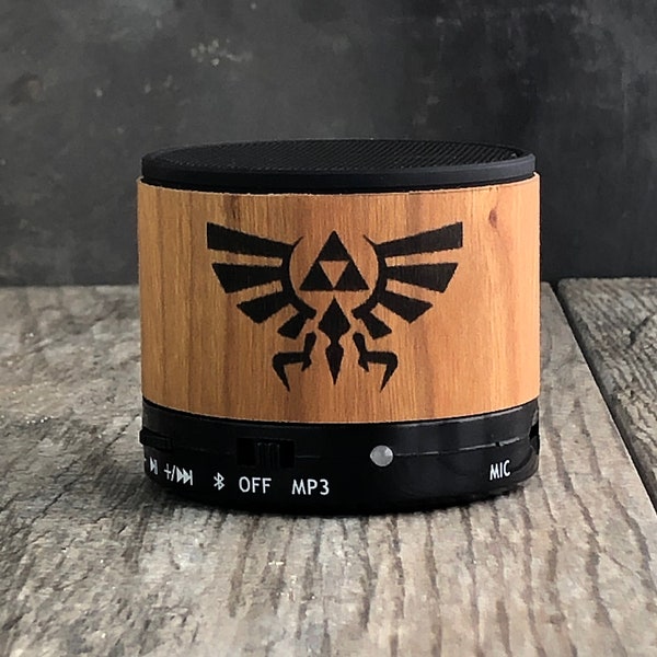 Wood Wrapped Zelda Triforce Bluetooth Speaker