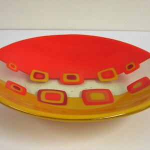 Mod Marigold Fused Glass Bowl image 1