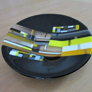 Bezig als een Bee Contemporary Fused Glass Bowl