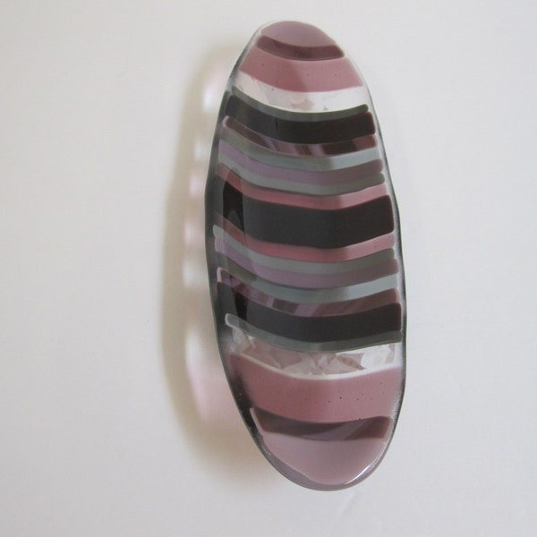Lookback Lavender Fused Glass Mini-Ellipsis Dish