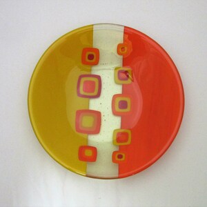 Mod Marigold Fused Glass Bowl image 3