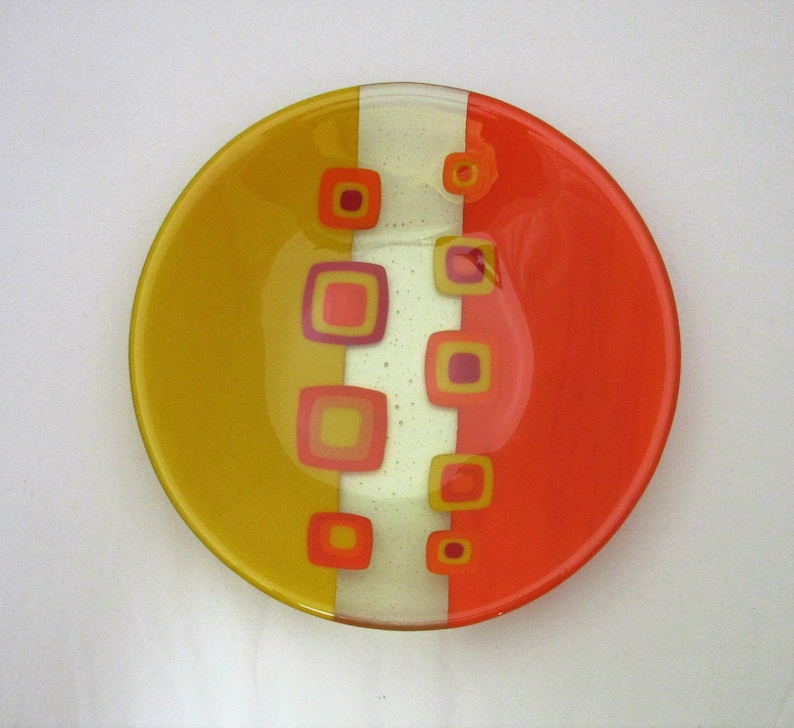 Mod Marigold Fused Glass Bowl image 3