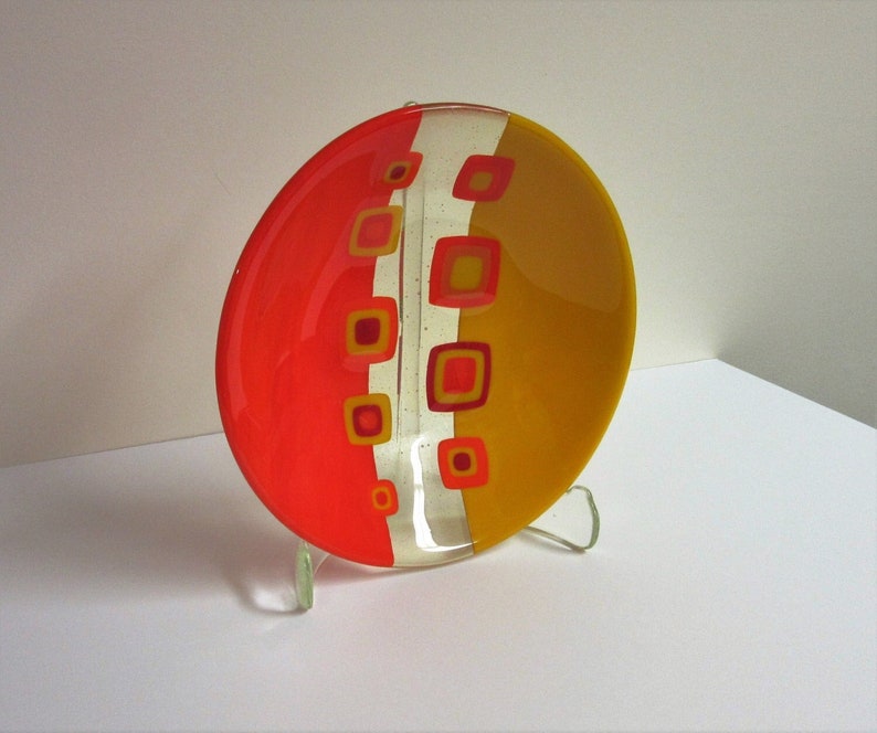 Mod Marigold Fused Glass Bowl image 2