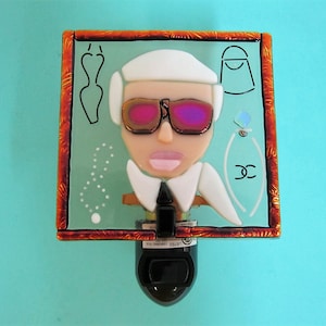 Legendary Largerfeld Fused Glass Nightlight