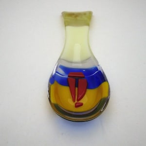 Red Sails at Sunset Fused Glass Spoon Rest