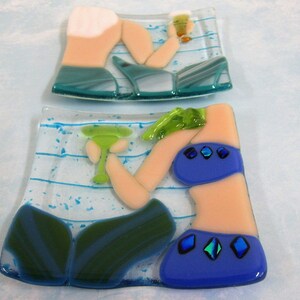 Saucy Seacoast Mermaids Fused Glass Dishes