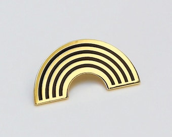 Gold Rainbow Enamel Pin - Rainbow Enamel Lapel Pin - Friendship Enamel Pin - Enamel pins - gift for her - Fashion enamel pin