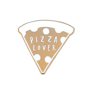 Pizza Lover Enamel Pin Gold Enamel Pin Enamel Laamel Pin Food Enamel Pin Enamel pins cadeau pour elle Pizza en émail pin ENP33 image 2