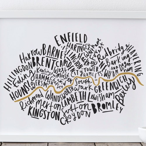 A4 London Print London Map London Poster London Art Etsy Ireland