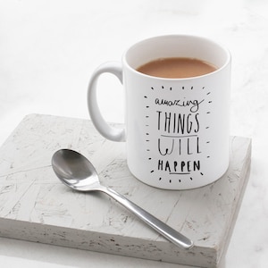 SALE - Amazing Things Mug - Stylish Ceramic Mug - Kitchen Gift