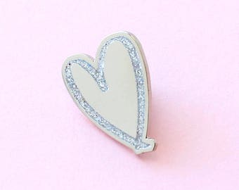 Sparkle Heart Enamel Pin - Sparkle Enamel Pin - Enamel Lapel Pin - Fun Enamel Pin - Enamel pins - gift for her - Fashion enamel pin - ENP35