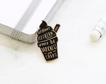 ENP03 gift for her Gold Enamel Pin food enamel pin Enamel Lapel Pin Without Ice Cream hard enamel pin Ice Cream Enamel Pin