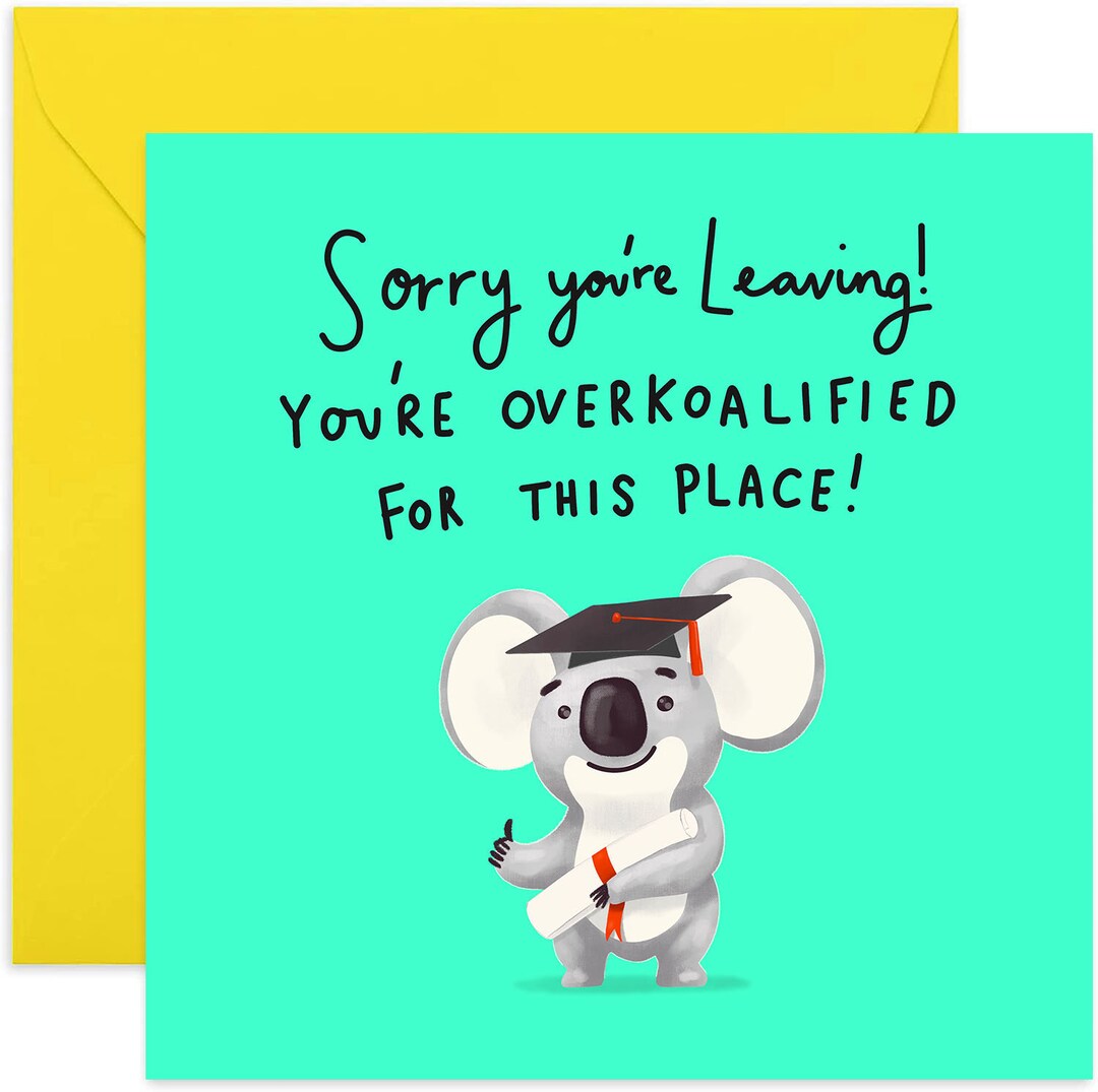 Sorry You're Leaving Koala Card Good Luck Card Leaving Greeting Card