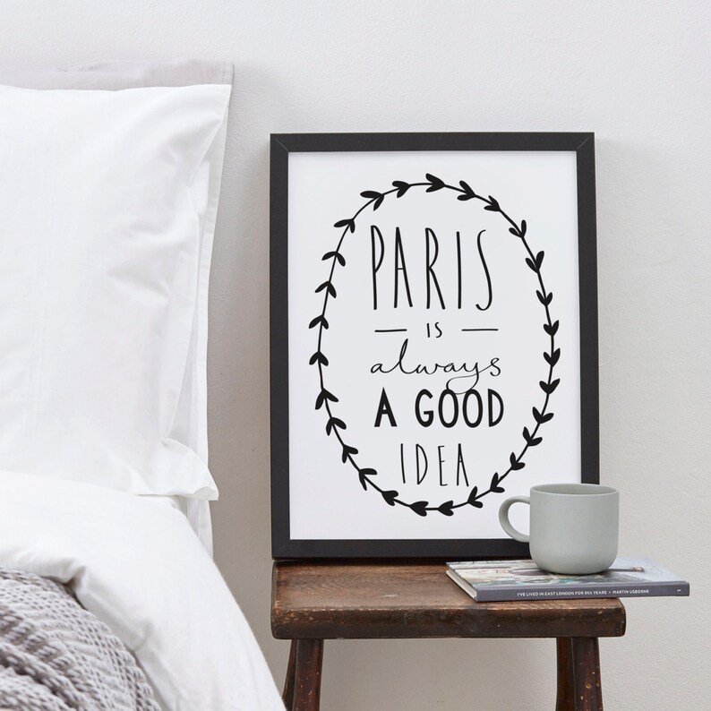 8x10 Paris Print Audrey Hepburn Quote Paris is Etsy