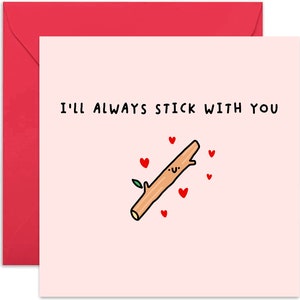 Always Stick With You Card - Valentine&#39;s Day Card - Cute Love Card - Anniversary Card - Loving Card - Valentines - Card for Partner