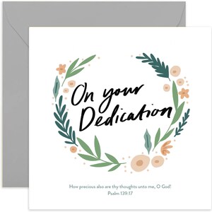 On Your Dedication Card - Baptism Card - Cute Baptism Card - Card for Dedication - Baptism Card for Family - Religious Card