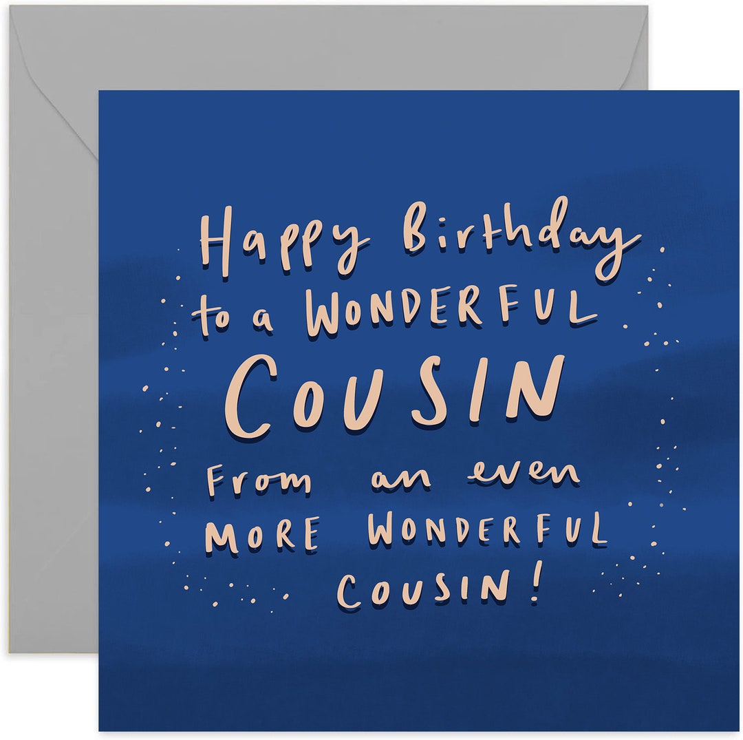Happy Birthday Wonderful Cousin Star Card Fun Birthday Card Fun 