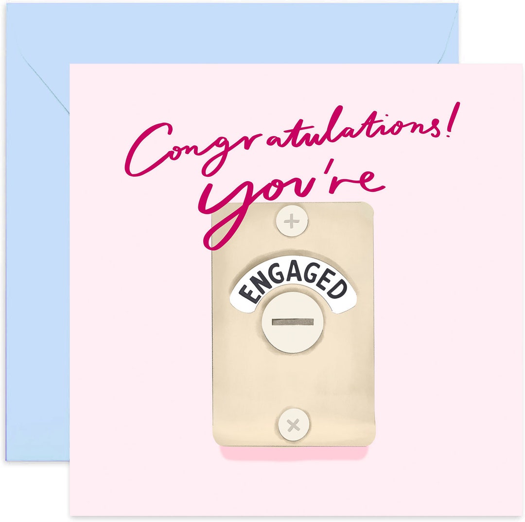 Congratulations You're Engaged Card - Fun Engagement Card - Engagement ...