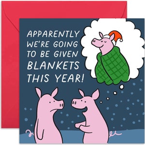 Pigs In Blankets Christmas Card - Christmas Card - Holiday Card - Merry Christmas Card - Xmas Card - Seasonal Card  - Christmas - Pig Card