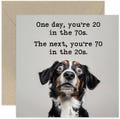 Funny 70th Birthday Cards - '70 in the 20s' Hilarious Age Themed Birthday Greeting Card - Gifts for Men Women - Perfect Birthday Card for Da