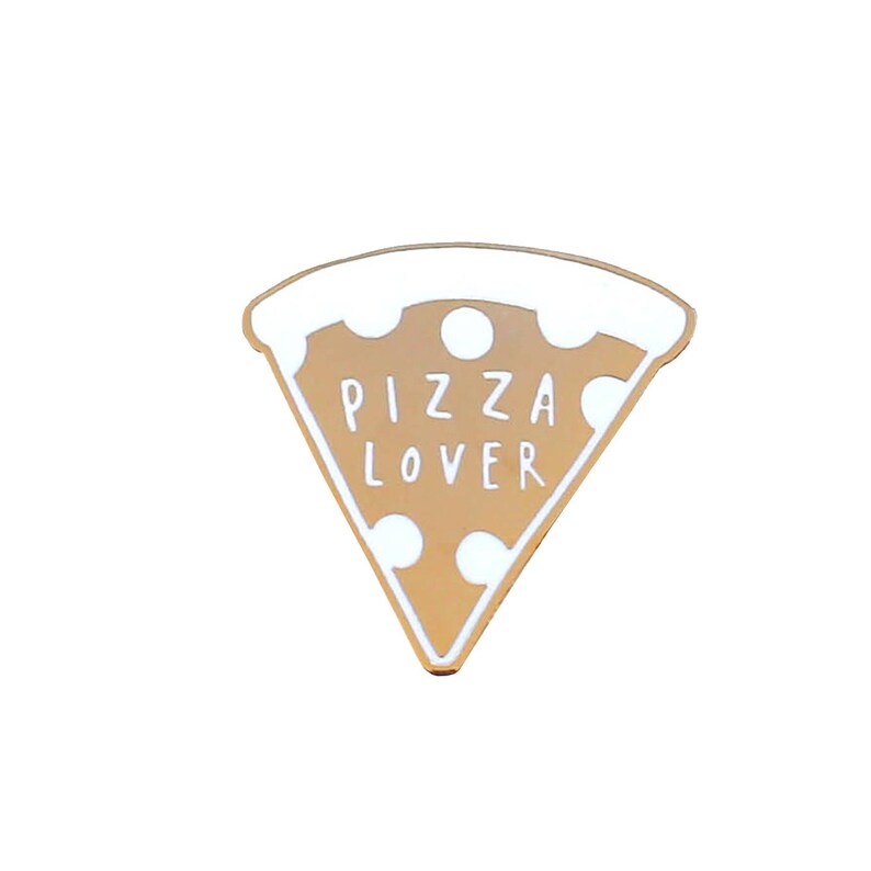 Pizza Lover Enamel Pin Gold Enamel Pin Enamel Laamel Pin Food Enamel Pin Enamel pins cadeau pour elle Pizza en émail pin ENP33 image 2