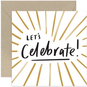 Let&#39;s Celebrate Card - Fun Friendship Card - Cute Friendship Greeting Card - Encouragement Card - Friendship Card - Celebration
