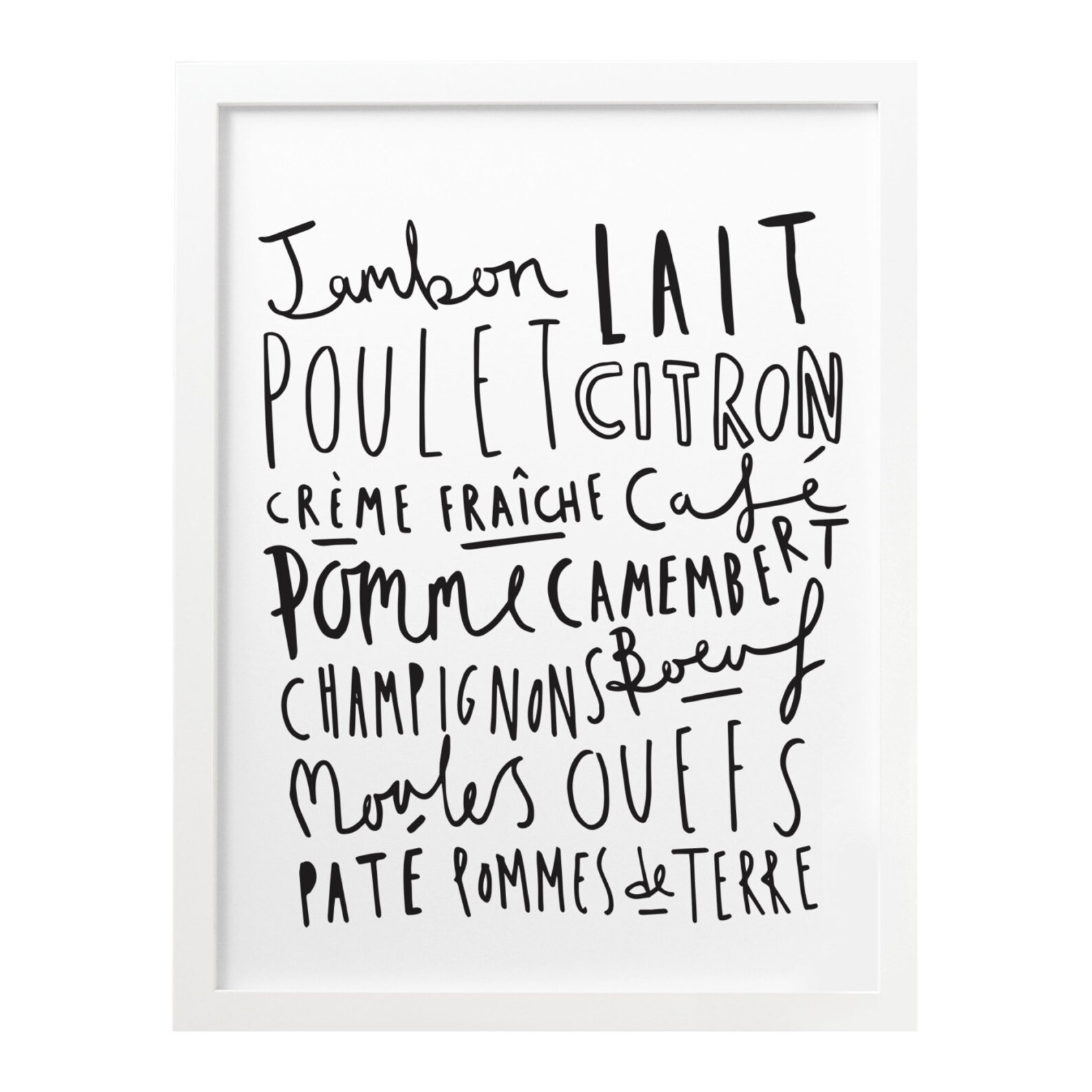 A4 French Food Kitchen Print French Cooking French Quote Etsy