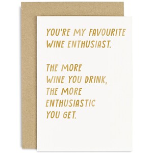 My Favourite Wine Enthusiast Card - Funny Birthday Card - Birthday Card - Wine Card - Friend Card - For Him - For Her - Friendship Card