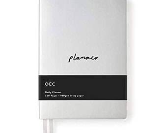 Sage Green Daily Planner: Vegan Leather Journal, A5